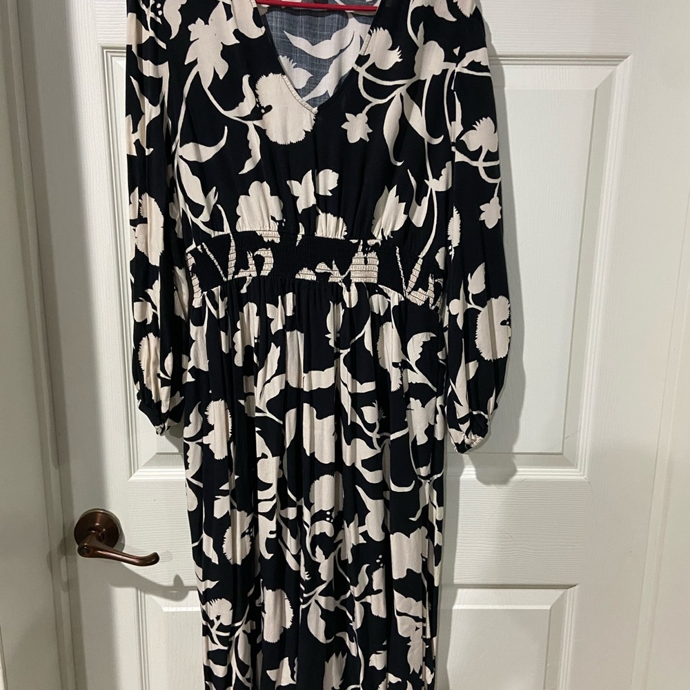 Black and White Floral Dress